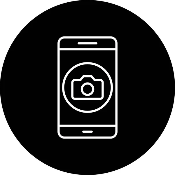 Ilustrace mobilní aplikace fotoaparátu – ikona — Stock fotografie