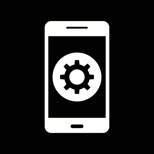 Illustratie instelling mobiele applicatie icoon — Stockfoto