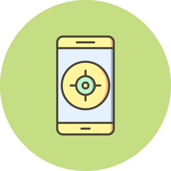 Ilustracja ikona aplikacji mobilnej GPS — Zdjęcie stockowe
