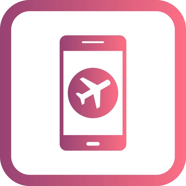 Illustratie Airplane mode mobiele applicatie icoon — Stockfoto