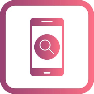 İllüstrasyon arama mobil uygulama simgesi 