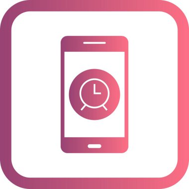 İllüstrasyon alarm mobil uygulama simgesi