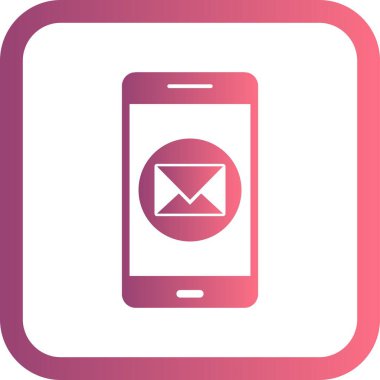 İllüstrasyon mesajı mobil uygulama simgesi