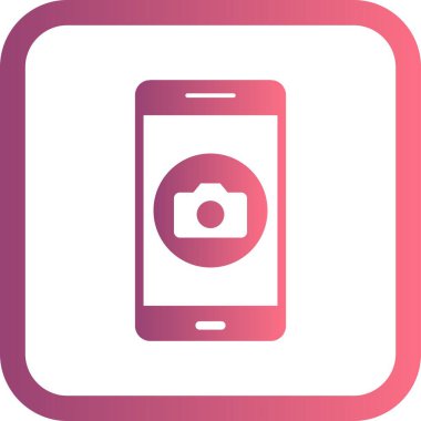 Illustration kamera mobil uygulama simgesi