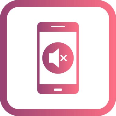 İllüstrasyon sessiz mobil uygulama simgesi