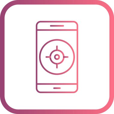 İllüstrasyon GPS Mobil uygulama simgesi