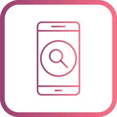 İllüstrasyon arama mobil uygulama simgesi 