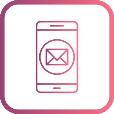 İllüstrasyon mesajı mobil uygulama simgesi