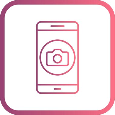 Illustration kamera mobil uygulama simgesi