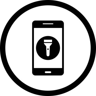 İllüstrasyon flaş ışık mobil uygulama simgesi