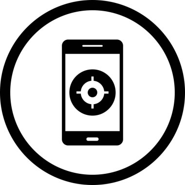 İllüstrasyon GPS Mobil uygulama simgesi