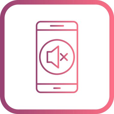 İllüstrasyon sessiz mobil uygulama simgesi