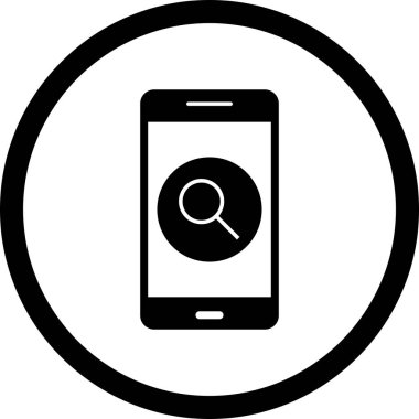 İllüstrasyon arama mobil uygulama simgesi 