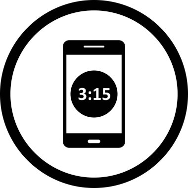 Illustration zaman görüntüleme mobil uygulama simgesi