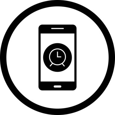 İllüstrasyon alarm mobil uygulama simgesi