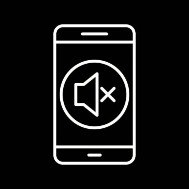 İllüstrasyon sessiz mobil uygulama simgesi