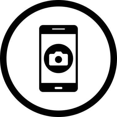 Illustration kamera mobil uygulama simgesi