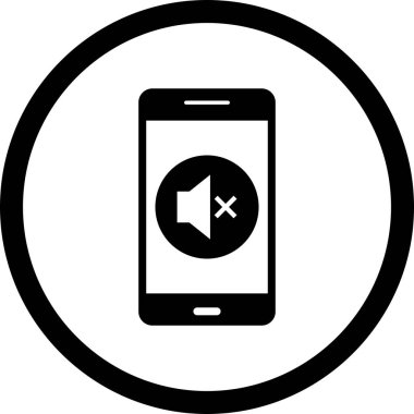 İllüstrasyon sessiz mobil uygulama simgesi