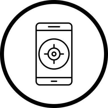 İllüstrasyon GPS Mobil uygulama simgesi