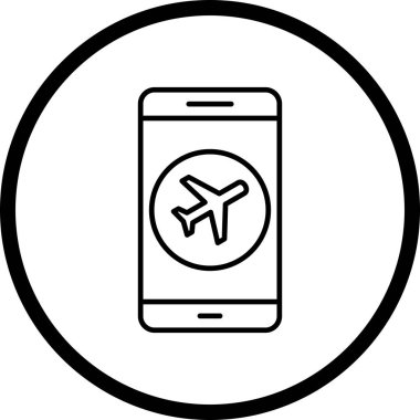 İllüstrasyon Uçak modu mobil uygulama simgesi