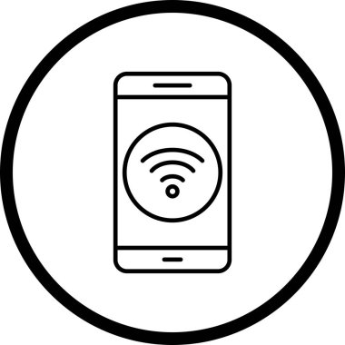 İllüstrasyon WiFi mobil uygulama simgesi