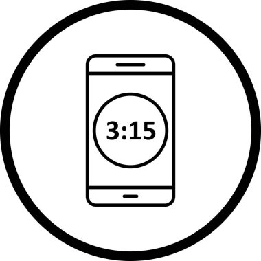 Illustration zaman görüntüleme mobil uygulama simgesi