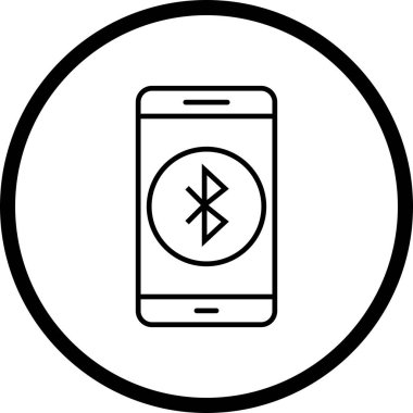 İllüstrasyon Bluetooth mobil uygulama simgesi