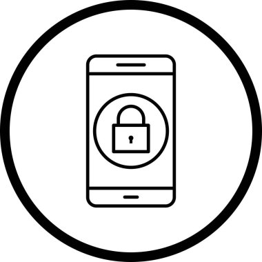 Çizim kilidi mobil uygulama simgesi
