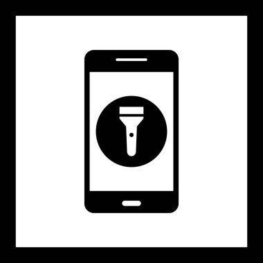 İllüstrasyon flaş ışık mobil uygulama simgesi