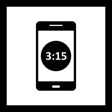 Illustration zaman görüntüleme mobil uygulama simgesi