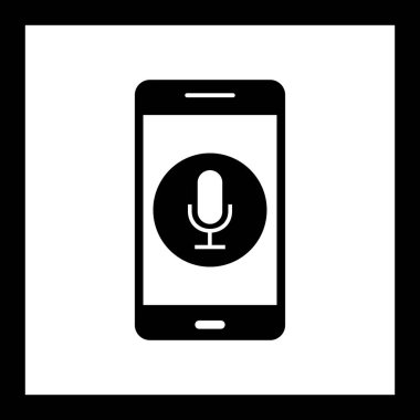 İllüstrasyon mikrofon mobil uygulama simgesi