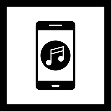 İllüstrasyon müzik mobil uygulama simgesi