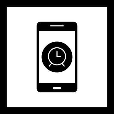 İllüstrasyon alarm mobil uygulama simgesi