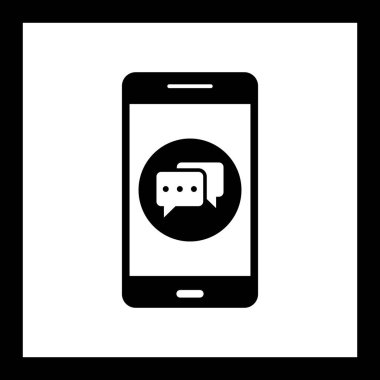 İllüstrasyon konuşma mobil uygulama simgesi
