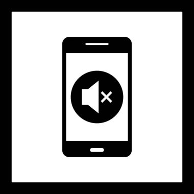 İllüstrasyon sessiz mobil uygulama simgesi