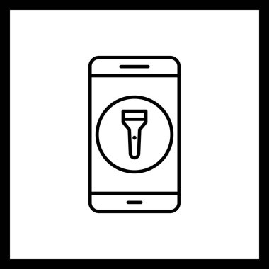 İllüstrasyon flaş ışık mobil uygulama simgesi