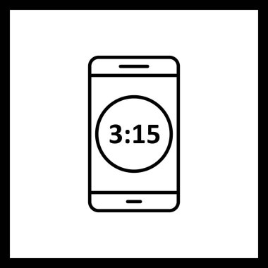 Illustration zaman görüntüleme mobil uygulama simgesi