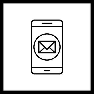 İllüstrasyon mesajı mobil uygulama simgesi