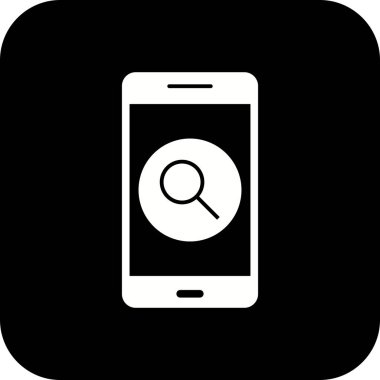 İllüstrasyon arama mobil uygulama simgesi 