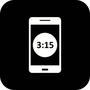 Illustration zaman görüntüleme mobil uygulama simgesi