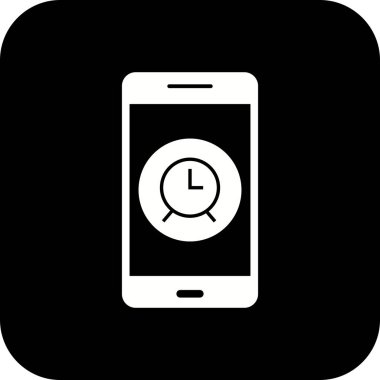 İllüstrasyon alarm mobil uygulama simgesi
