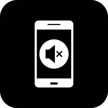 İllüstrasyon sessiz mobil uygulama simgesi