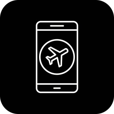 İllüstrasyon Uçak modu mobil uygulama simgesi
