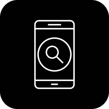 İllüstrasyon arama mobil uygulama simgesi 