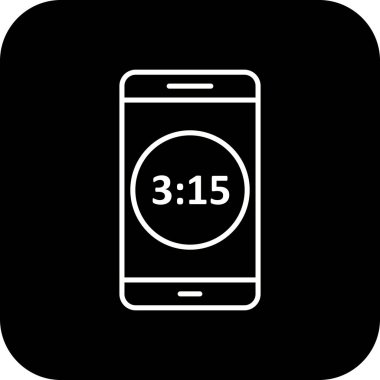 Illustration zaman görüntüleme mobil uygulama simgesi