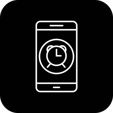 İllüstrasyon alarm mobil uygulama simgesi