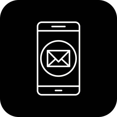 İllüstrasyon mesajı mobil uygulama simgesi