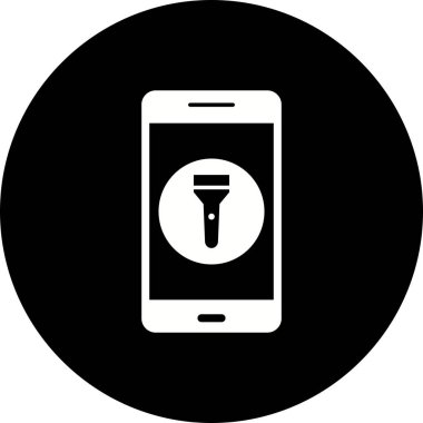 İllüstrasyon flaş ışık mobil uygulama simgesi