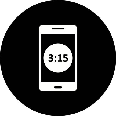 Illustration zaman görüntüleme mobil uygulama simgesi