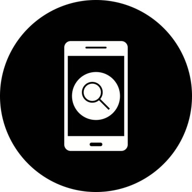İllüstrasyon arama mobil uygulama simgesi 